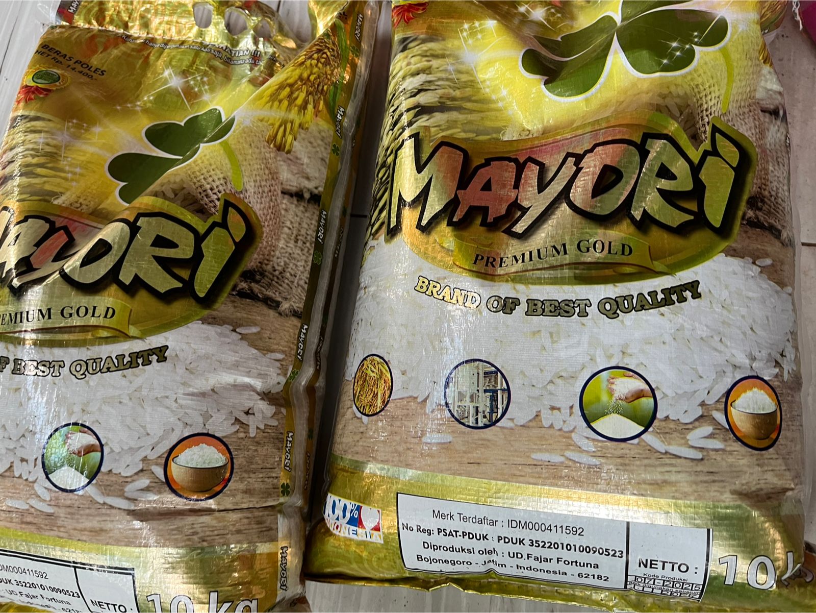 Beras mayori ukuran 5 kg & 10 Kg