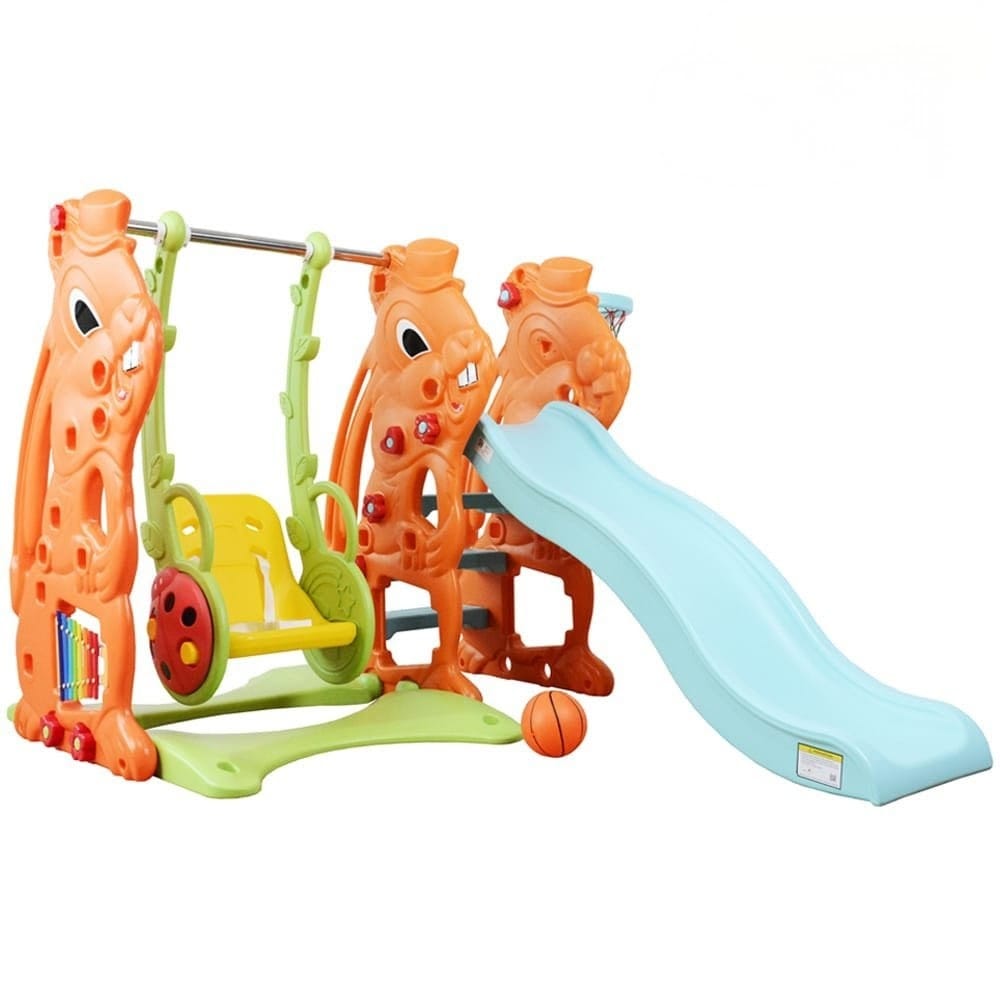Playground Giraffe Series Slide, Ayunan, Basket + Bonus Playmat