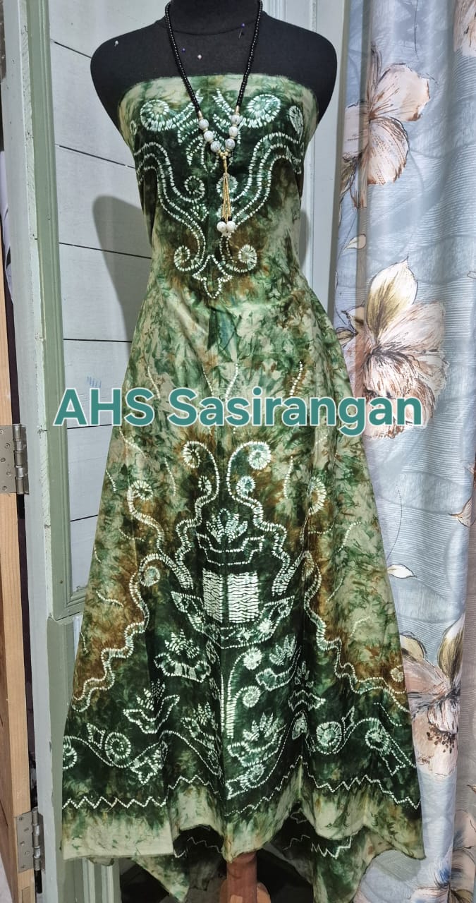 Kain Sasirangan motif Batu Piring katun Satin