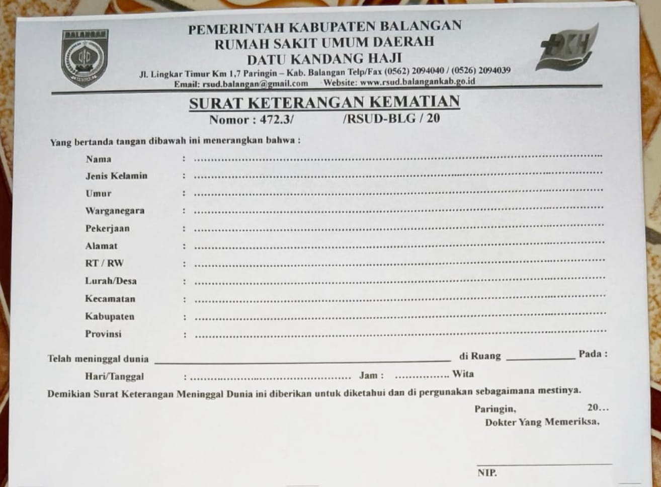 SURAT KEMATIAN