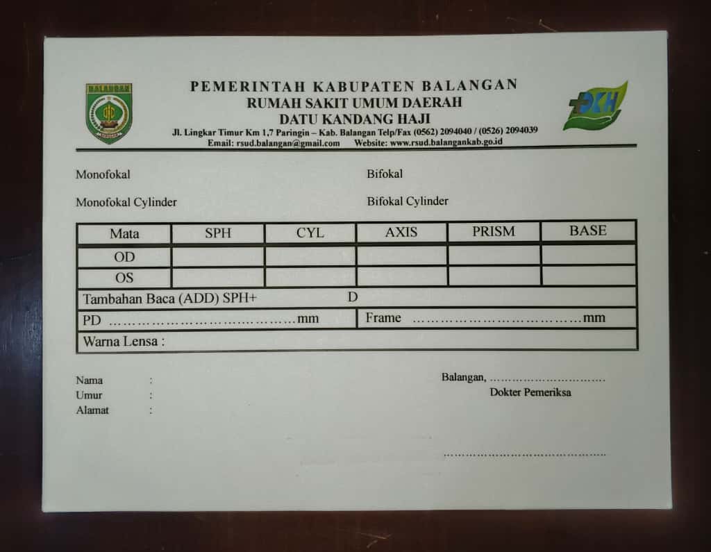LEMBAR PEMERIKSAAN MATA