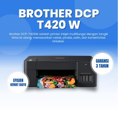 PRINTER BROTHER DCP-T420W AIO Multifungsi Wireless - Tinta Ori