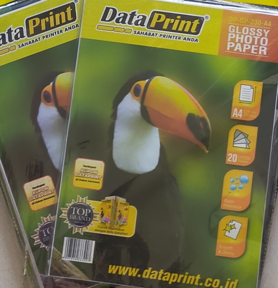 Data print glossy photo paper