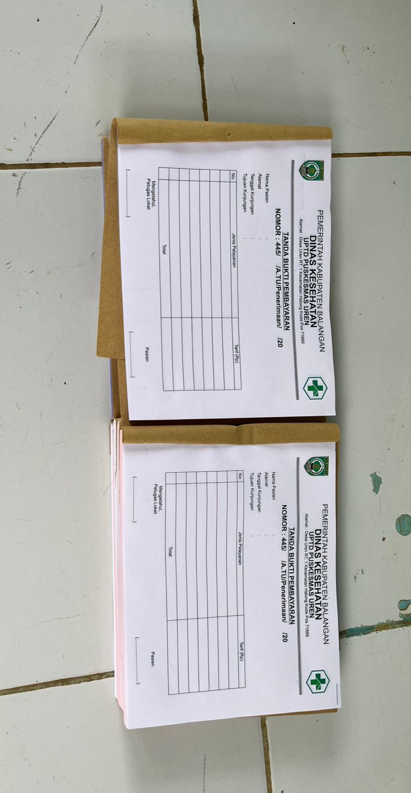 Cetak Blangko Kuitansi