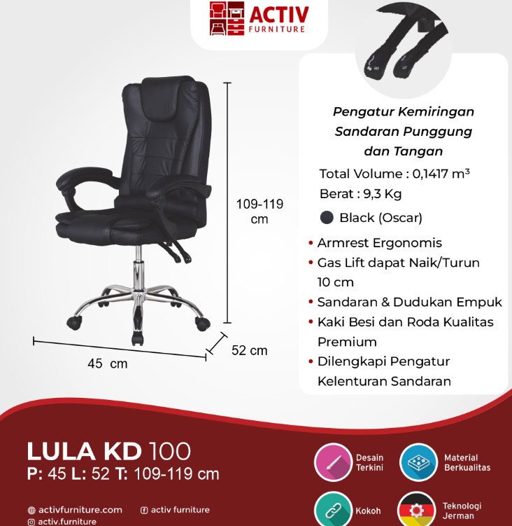 Kursi Kerja Lula KD 100