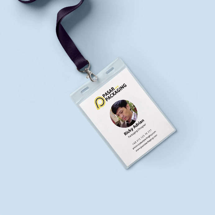 ID Card Custom Fullset + Holder + Tali Lanyard Name Tag