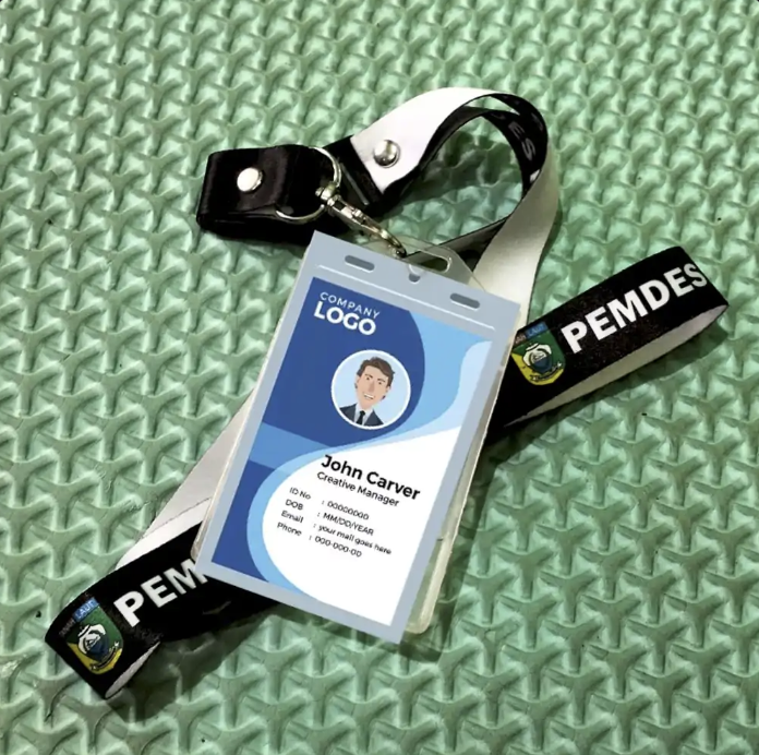 ID Card Custom Fullset + Holder + Tali Lanyard Name Tag
