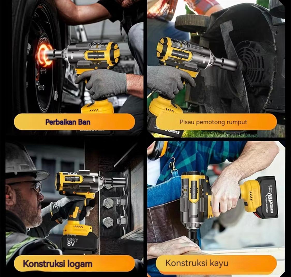 Reaim Impact Wrench Cordless - Kunci Impact Baterai