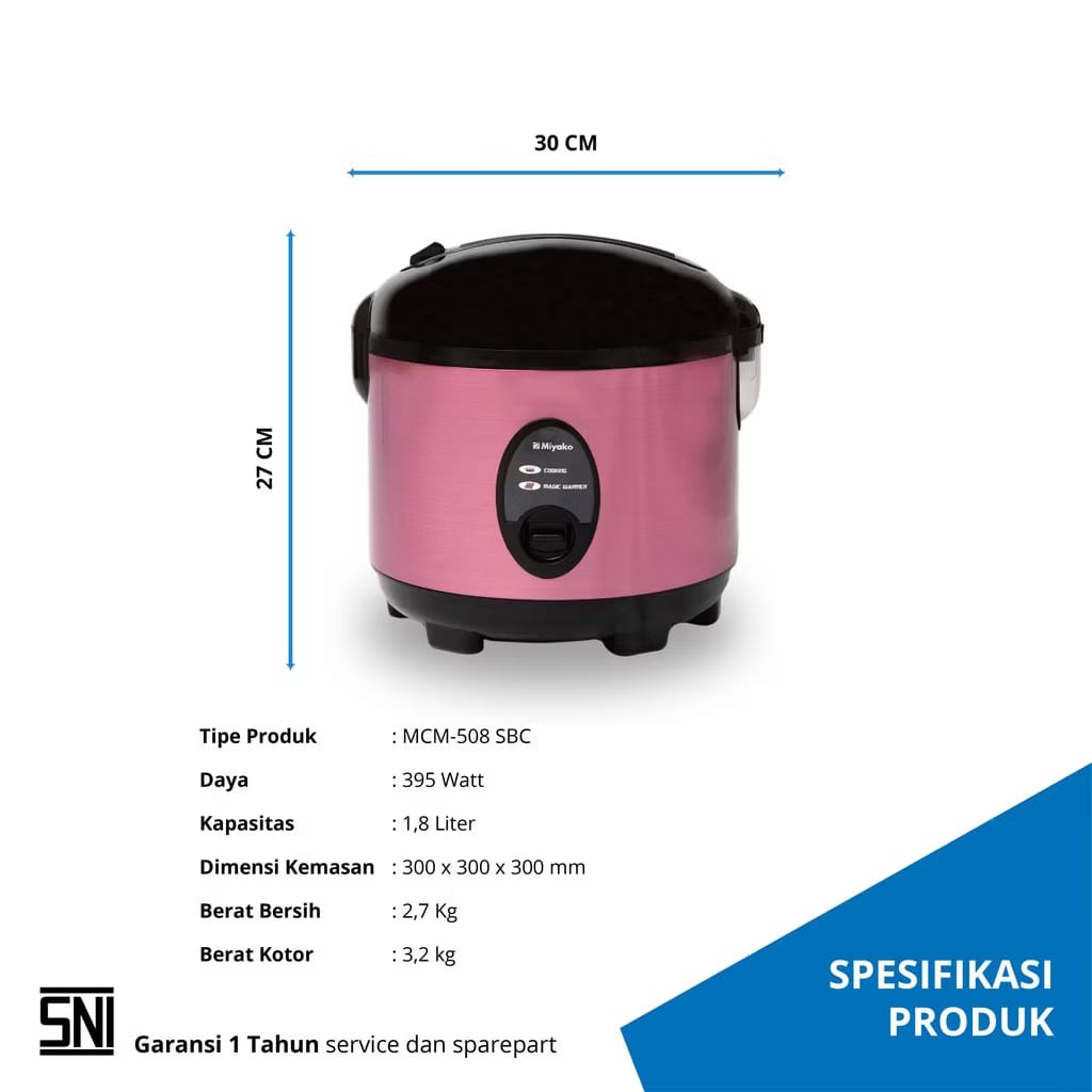Rice Cooker Miyako MCM 508 SBC 1,8 L