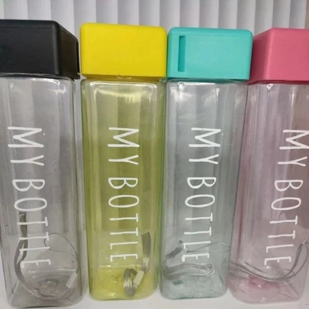 SOUVENIR BOTOL PLASTIK + Stiker/Sablon Logo dan tulisan