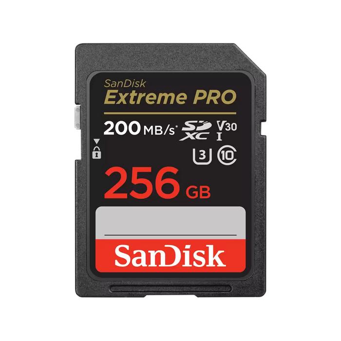 SanDisk SDXC Card Extreme Pro 256GB UHS-I CIass 10 U3 V30 for 4K UHD (Up to 20OMB/s)