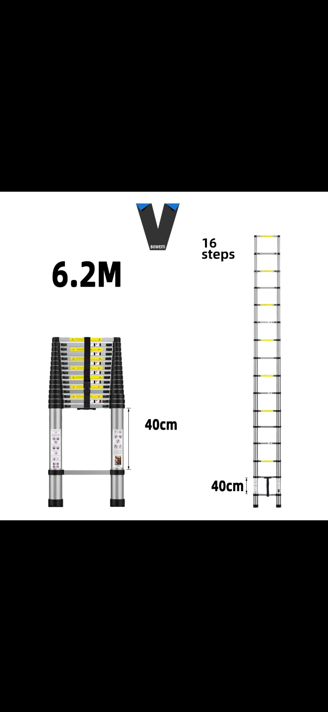 Tangga Teleskopik Aluminium 6,2 Meter