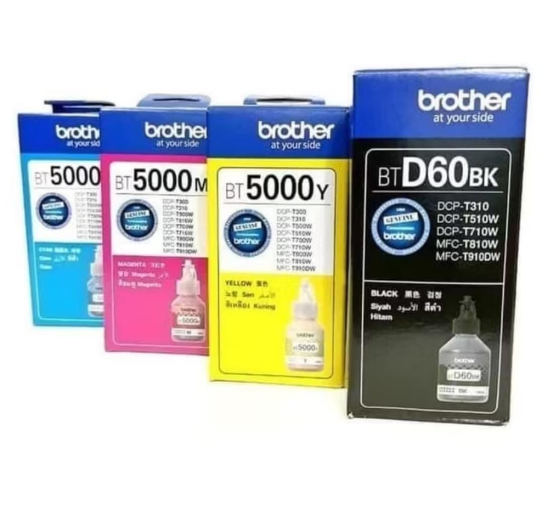 Tinta Brother Brother D60bk D60 BT5000 Refill DCP-T220 T420W T720DW 1set (4Botol )