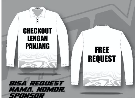 Jersey Custom Full Printing dan Jersey Lengan Panjang Bebas Request