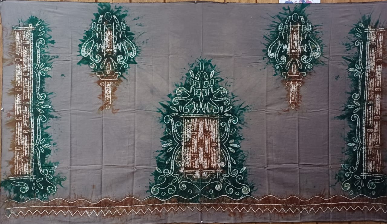 Kain Sasirangan Tawing Pilupuh (Sutra Border)