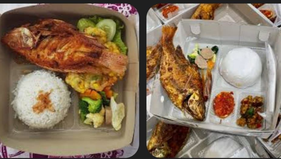 Nasi kotak nila goreng