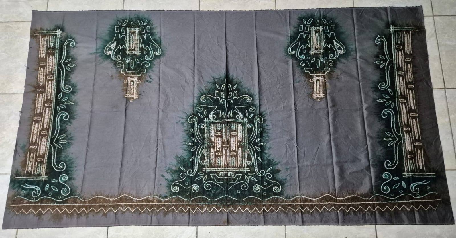 Kain Sasirangan katun satin motif tawing pelupuh