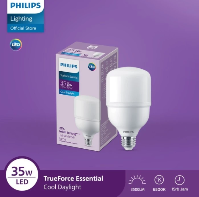 Lampu LED PHILIPS TrueForce Essential 35 Watt