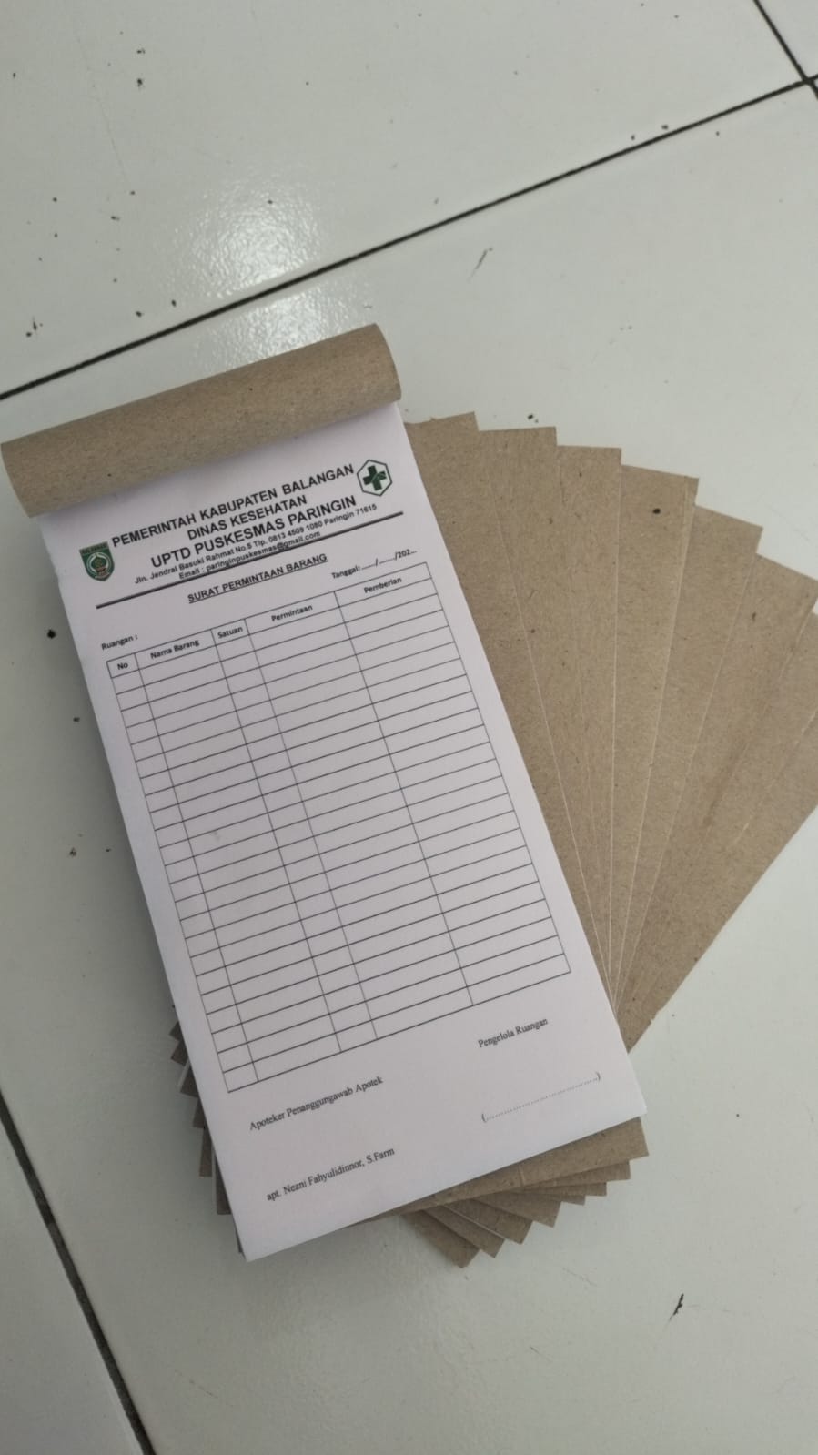 surat permintaan barang