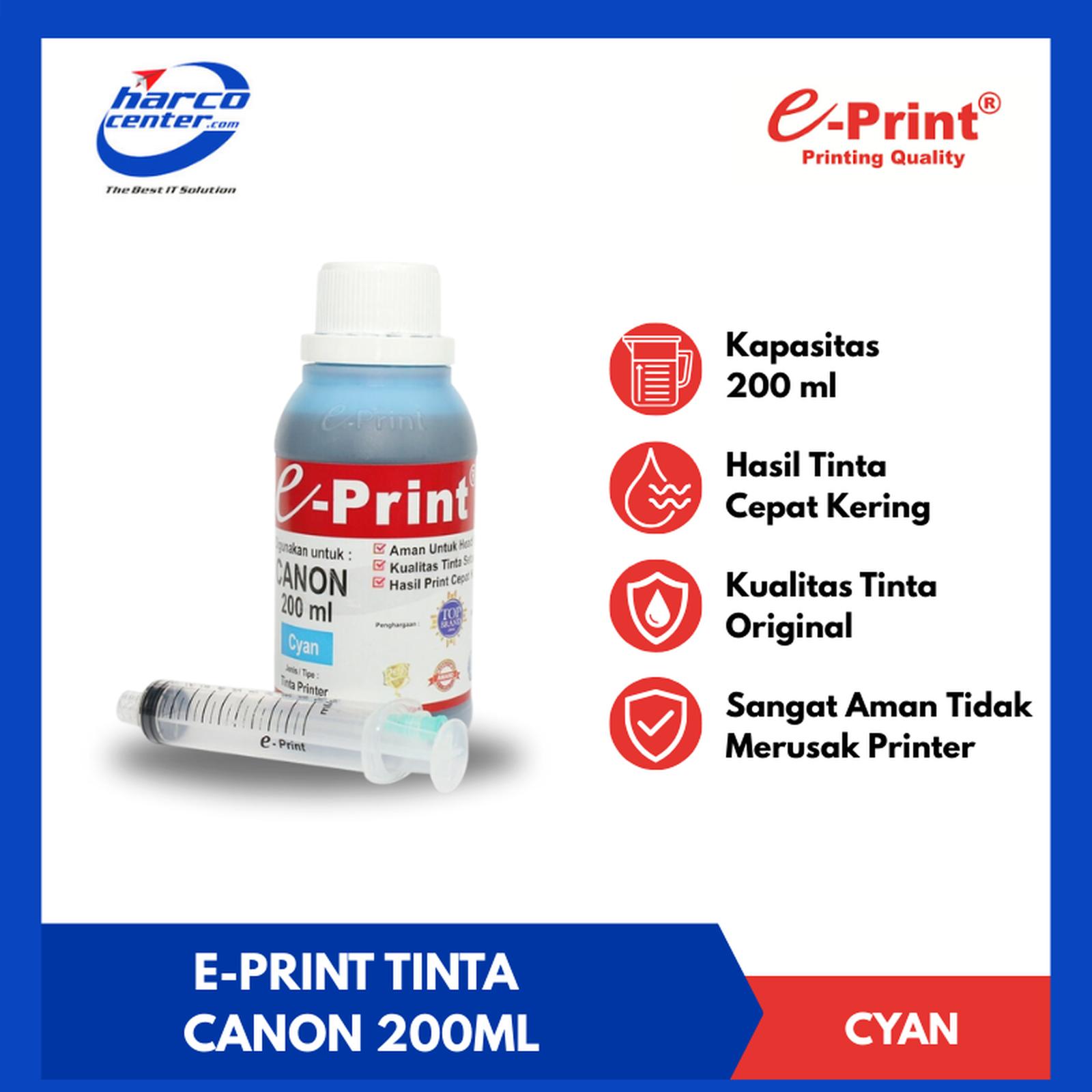 Tinta printer E Print Canon Biru 200ML
