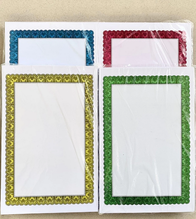 Kertas Sertifikat/Piagam