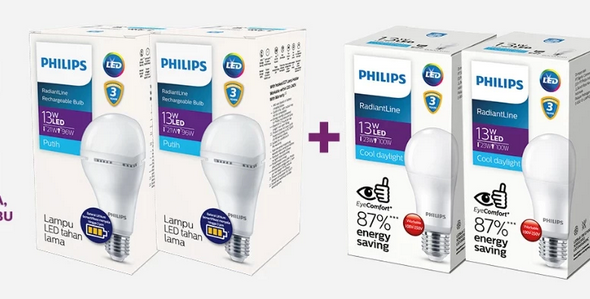 Philips Lampu Emergency Rechargeable 13W
