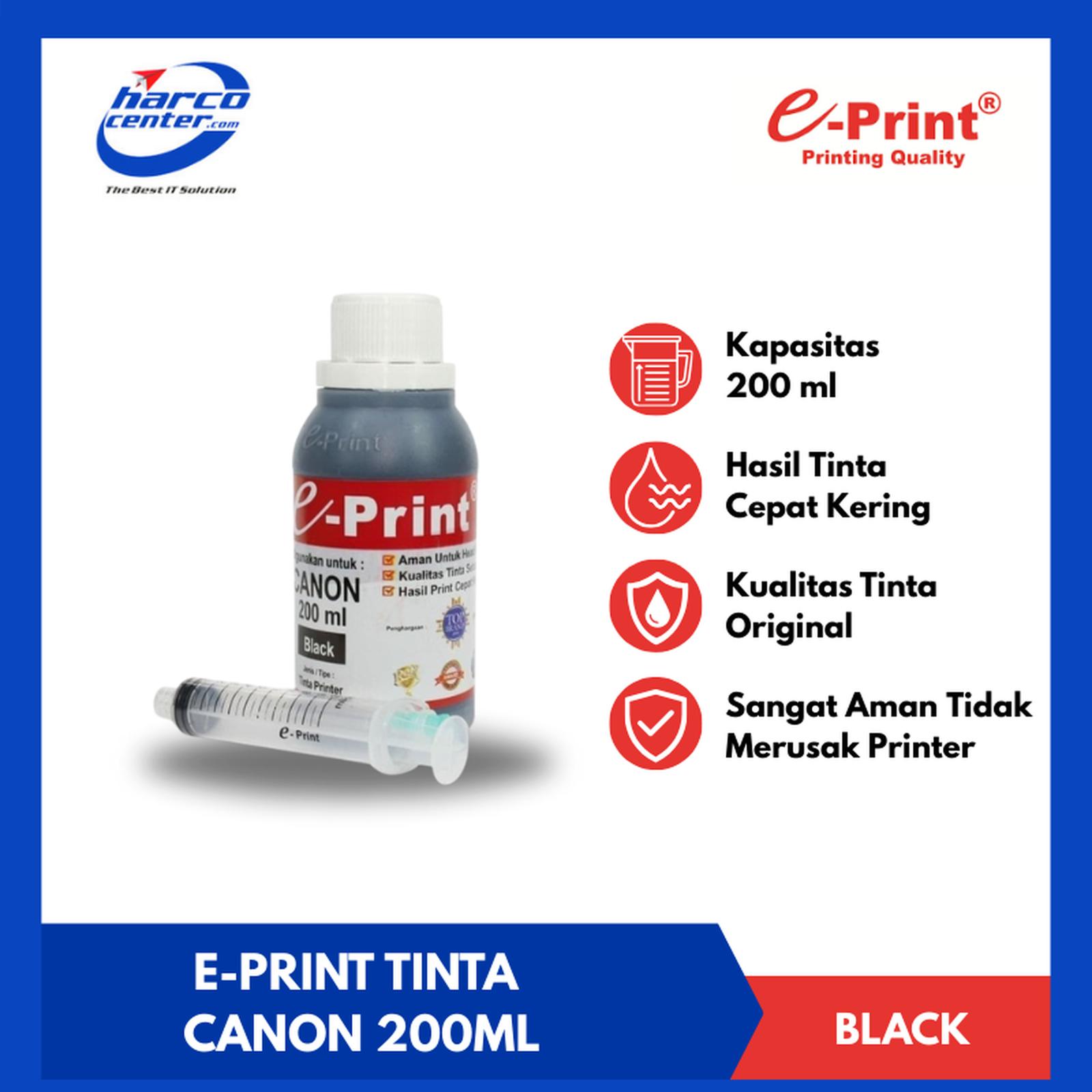 Tinta printer E Print Canon Hitam 200ML