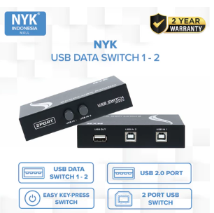 NYK USB HUB V2.0 Data Switch Printer 1-2 port