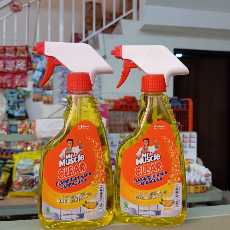 Mr Muscle Clear Pembersih Kaca Aroma Lemon 500Ml Botol