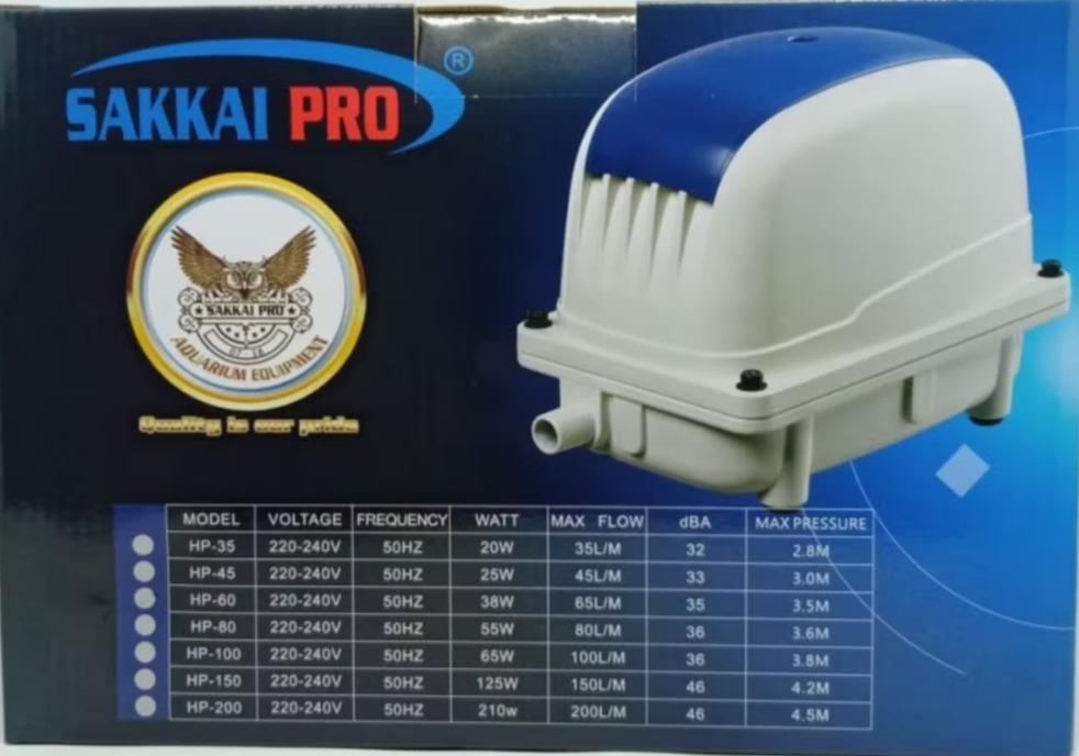 SAKKAI PRO HP 100 AIR PUMP HI BLOW AERATOR POMPA UDARA KOLAM AQUARIUM