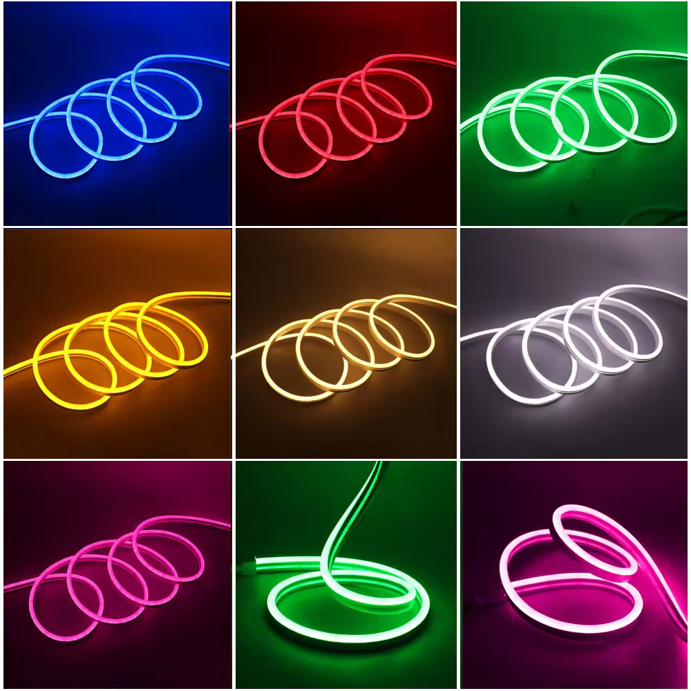 Lampu Led Neon Pleksibel 220 V Warna White, Ice Blue, Red, Yellow, Blue, Green, Warm White, Pink, Purple, Violet, Orange, Lemon Yellow