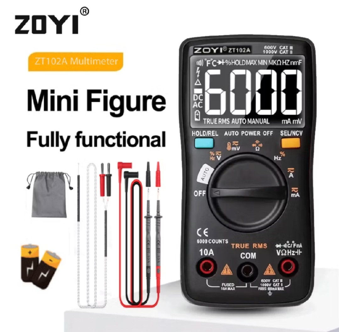 ZOYI ZT102A Upgrade Auto Multimeter Digital Avometer Multitester NCV Original Protect