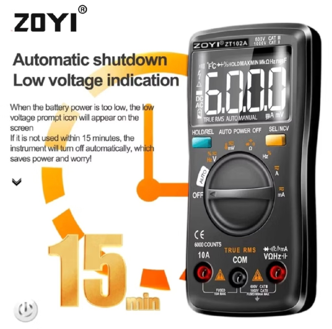 ZOYI ZT102A Upgrade Auto Multimeter Digital Avometer Multitester NCV Original Protect