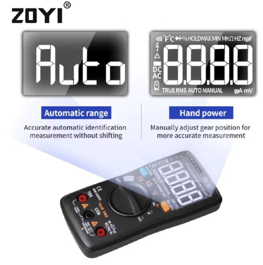 ZOYI ZT102A Upgrade Auto Multimeter Digital Avometer Multitester NCV Original Protect
