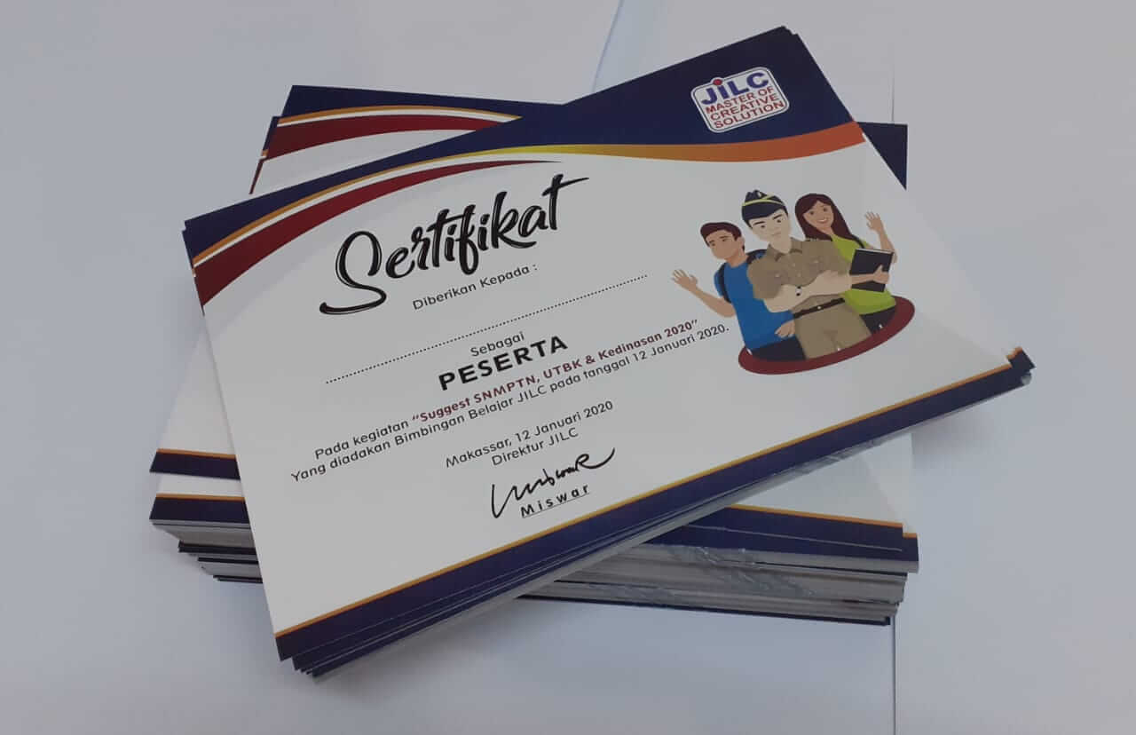 Cetak Sertifikat Piagam
