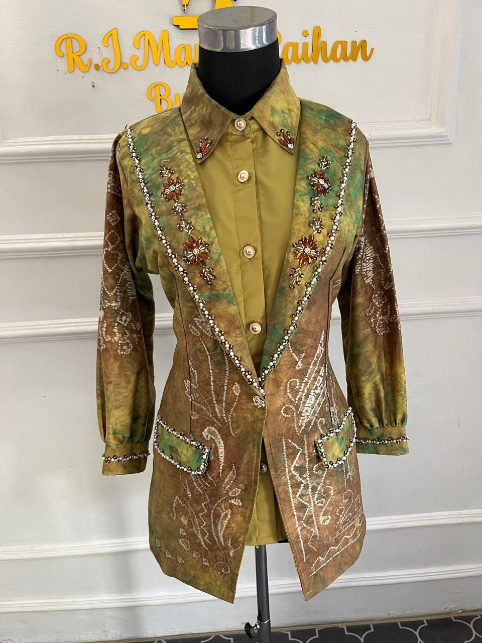 Jasa Jahit Baju Sasirangan Semi Blazer