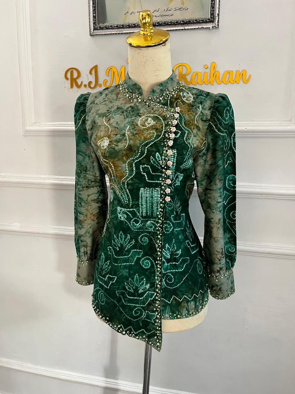 Jasa Jahit Baju Sasirangan Motif Batu Piring + Payet & Kancing Variasi