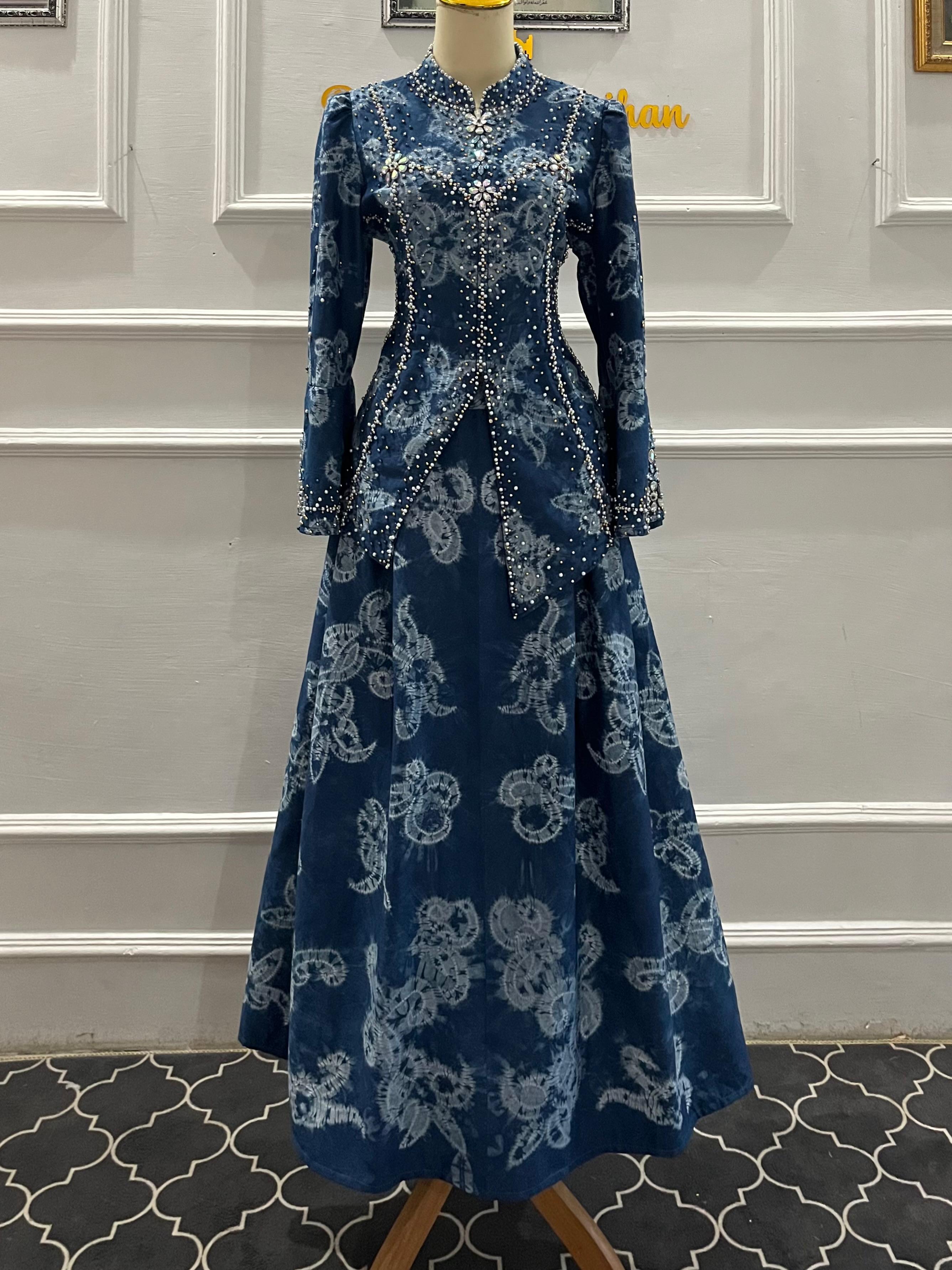 Jasa jahit baju dan rok sasirangan motif full payet